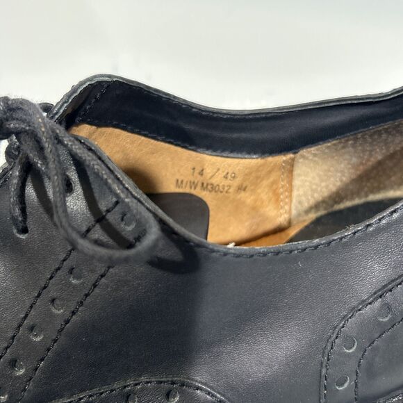 Born Oxford Shoes Mens Size 14 Black Leather Comfort Wingtip Brogue Lug Sole main image 3